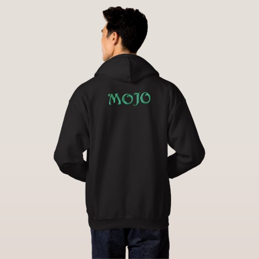 Mojo men black hooded sweatshirt パーカ (裏面フル)