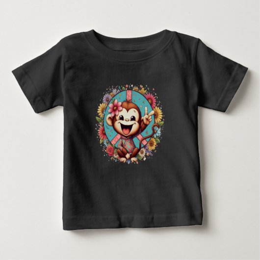Mojo the Peace Monkey Baby Tee ベビーTシャツ (正面)