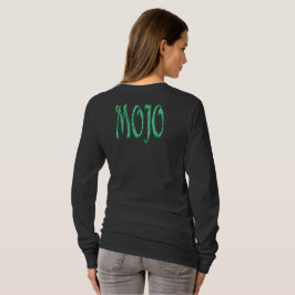 Mojo women black long sleeve t-shirt back tシャツ