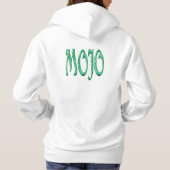 Mojo women white hooded sweatshirt back パーカ (裏面)