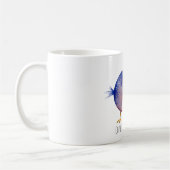 Mok Chubby Chicken Alfredo, colorfull cute bird コーヒーマグカップ (左)