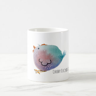 Mok Chubby Chicken Chica, colorfull cute bird コーヒーマグカップ