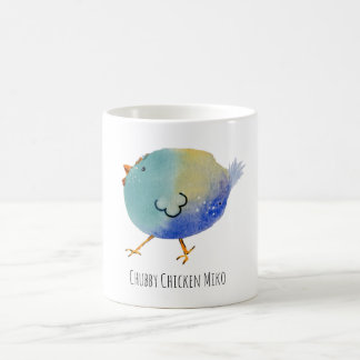 Mok, Chubby Chicken Miko, colorfull, funny, bird コーヒーマグカップ