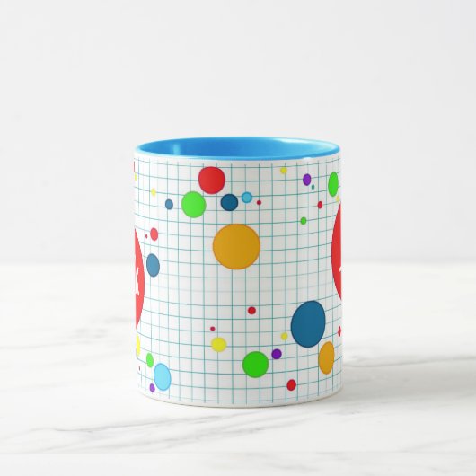 Mok - computerspel agario-stijl - blauw マグカップ (中央)