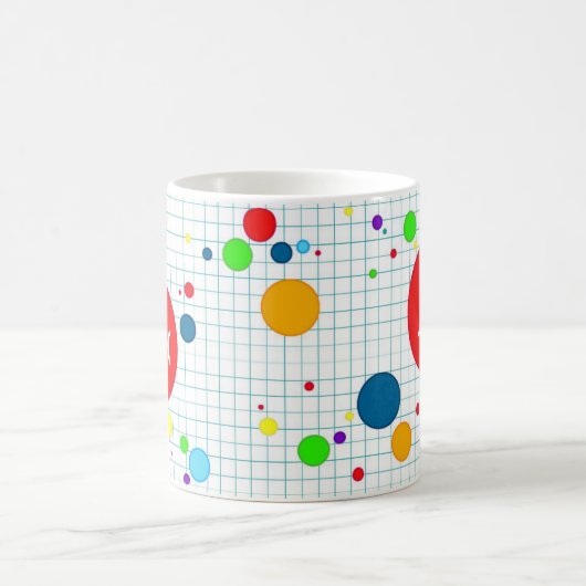 Mok - computerspel agario-stijl - blauw マグカップ (中央)