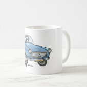 Mok met leuke peugeot 404 in retro look コーヒーマグカップ (正面右)