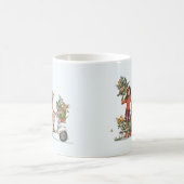 Mok met vespa scooter met kleurrijk meisje コーヒーマグカップ (中央)