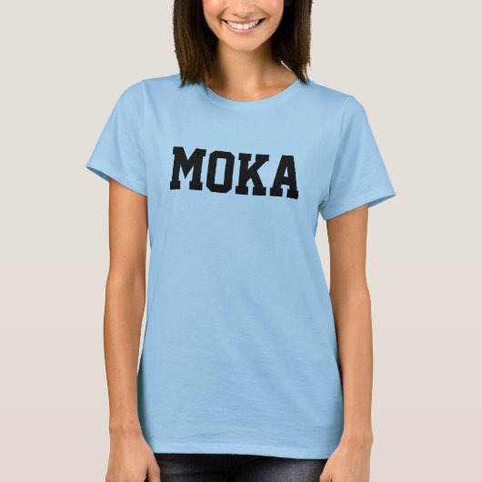 MokaはT-shirtを名前を挙げました Tシャツ (正面)