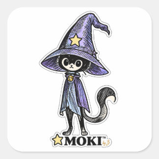 MOKI™ | まじかる猫 オリジナルキャラクターステッカー スクエアシール