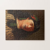 「Mokoの若いマオリの女性のポートレート ジグソーパズル (横)