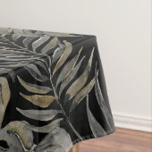 Moku Island Hawaiian Watercolor Monstera- Black テーブルクロス (インサイチュ)