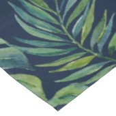 Moku Island Hawaiian Watercolor Monstera- Navy テーブルクロス (アングル)