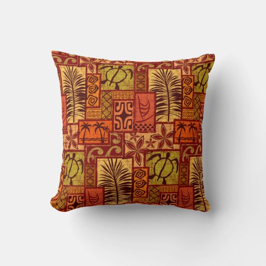 Moku Malihiniの赤 クッション (正面)