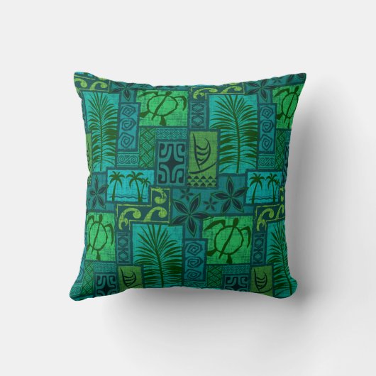 Moku Malihiniの青 クッション (裏面)