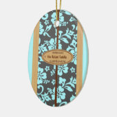 Mokuleiaのカスタマイズ可能なヴィンテージのサーフボードのオーナメント セラミックオーナメント (左)