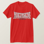Mokumskins red white tシャツ (デザイン正面)