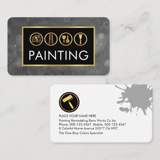 Mold Dirty Plaster Paint Walls Painter  名刺 (正面/裏面)