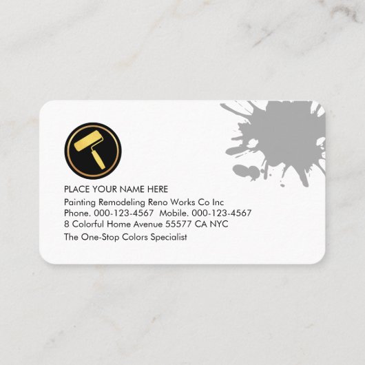 Mold Dirty Plaster Paint Walls Painter  名刺 (裏面)