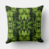 Moldavite Iの宝石用原石のフラクタルの芸術の枕 クッション (裏面)