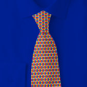 Moldova Flag Brick Pattern ネクタイ