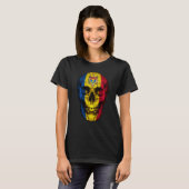 Moldova Flag Skull Moldovan Roots Proud Patriotic Tシャツ (正面フル)