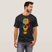 Moldova Flag Skull Moldovan Roots Proud Patriotic Tシャツ (正面フル)