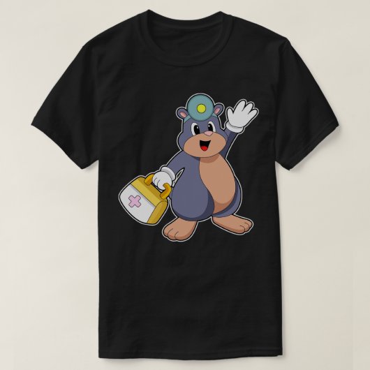 Mole asナースと救急箱 tシャツ (デザイン正面)