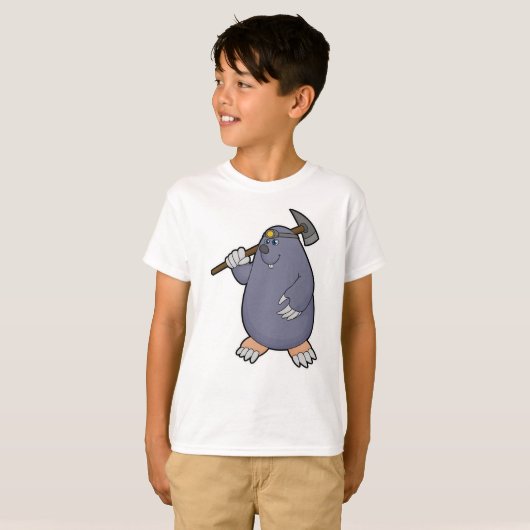 Mole as農家とPickxe & Spotlight Tシャツ (正面フル)