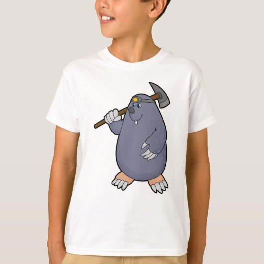 Mole as農家とPickxe & Spotlight Tシャツ (正面)