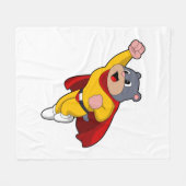 Mole as Hero フリースブランケット (正面(横))