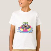 Mole at Swimming with Swim ring.PNG Tシャツ (正面)