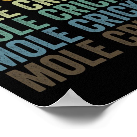 Mole Cricket Retro  ポスター (角)