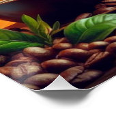 Molecular Caffeine Structure – サイエンスアートコーヒー ポスター (コーナー)