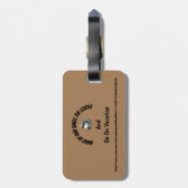 Molecular Caffeine Structure – サイエンスアートコーヒー ラゲッジタグ (裏面縦)