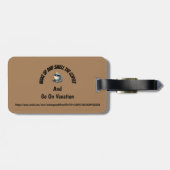 Molecular Caffeine Structure – サイエンスアートコーヒー ラゲッジタグ (裏面横)