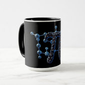 Molecular Pi Day Chemistry Science Coffee マグカップ (正面左)