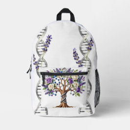 Molecular Tree of Life Chemistry and Biology Flora プリントバックパック