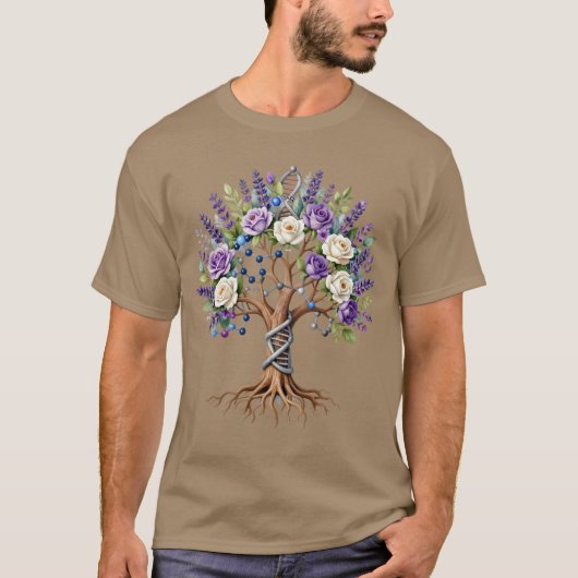 Molecular Tree of Life Chemistry and Biology Flora Tシャツ (正面)