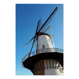Molen in Nederland in Willemstad. ポスター