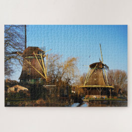 Molens in Nederlands landschap. ジグソーパズル