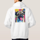 Moletom com desenho de pug em pop art 01 パーカ (裏面)