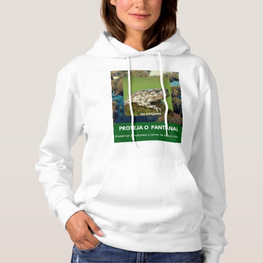 Moletom Feminino Básico com capuz Via Pantanal パーカ (正面)