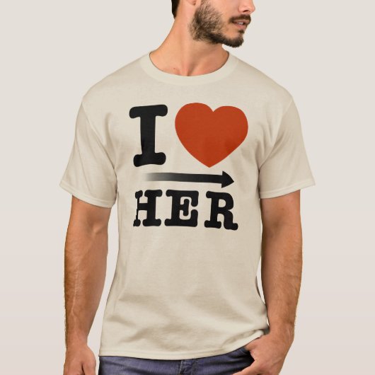 Moleton "I Heart Her" Tシャツ (正面)