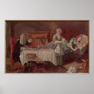 Moliere 1850年著「Tartuffe」からの場面 ポスター