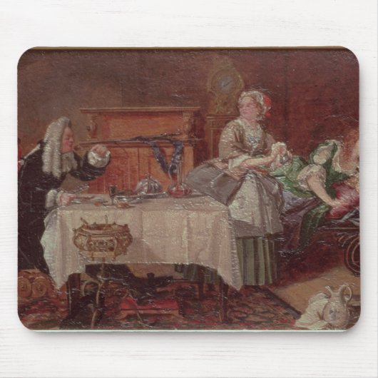 Moliere 1850年著「Tartuffe」からの場面 マウスパッド (正面)