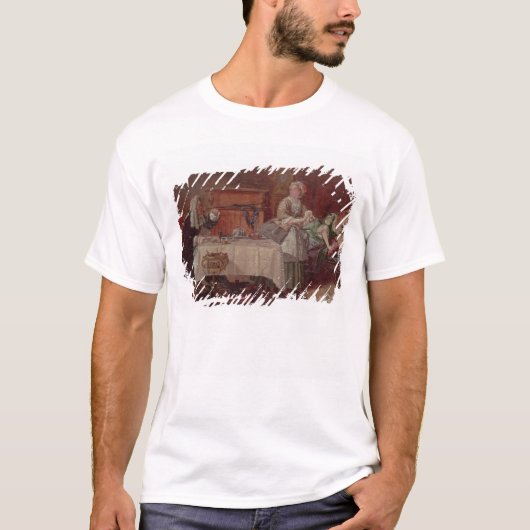 Moliere 1850年著「Tartuffe」からの場面 Tシャツ (正面)