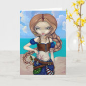 "Mollyモーガン大尉"の挨拶状 カード (黄色い花)