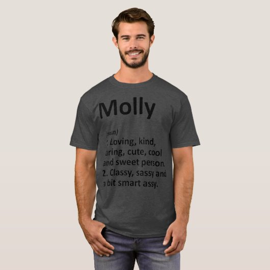 MOLLY定義名パーソナライズされたのギフおもしろいト Tシャツ (正面フル)