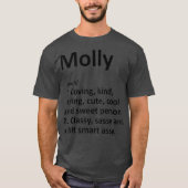 MOLLY定義名パーソナライズされたのギフおもしろいト Tシャツ (正面)