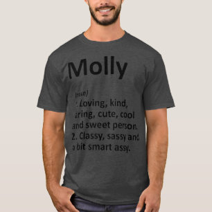 MOLLY定義名パーソナライズされたのギフおもしろいト Tシャツ